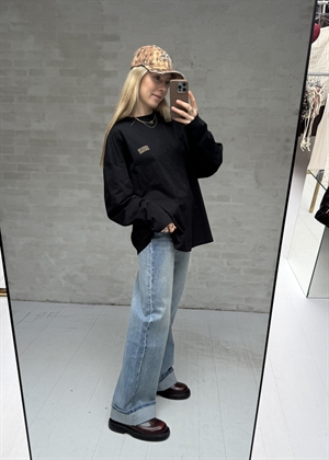 Gixy oversize bluse Sort American Vintage 